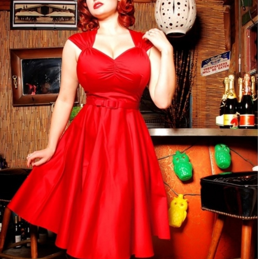 Pinup Couture Red Heidi dress
